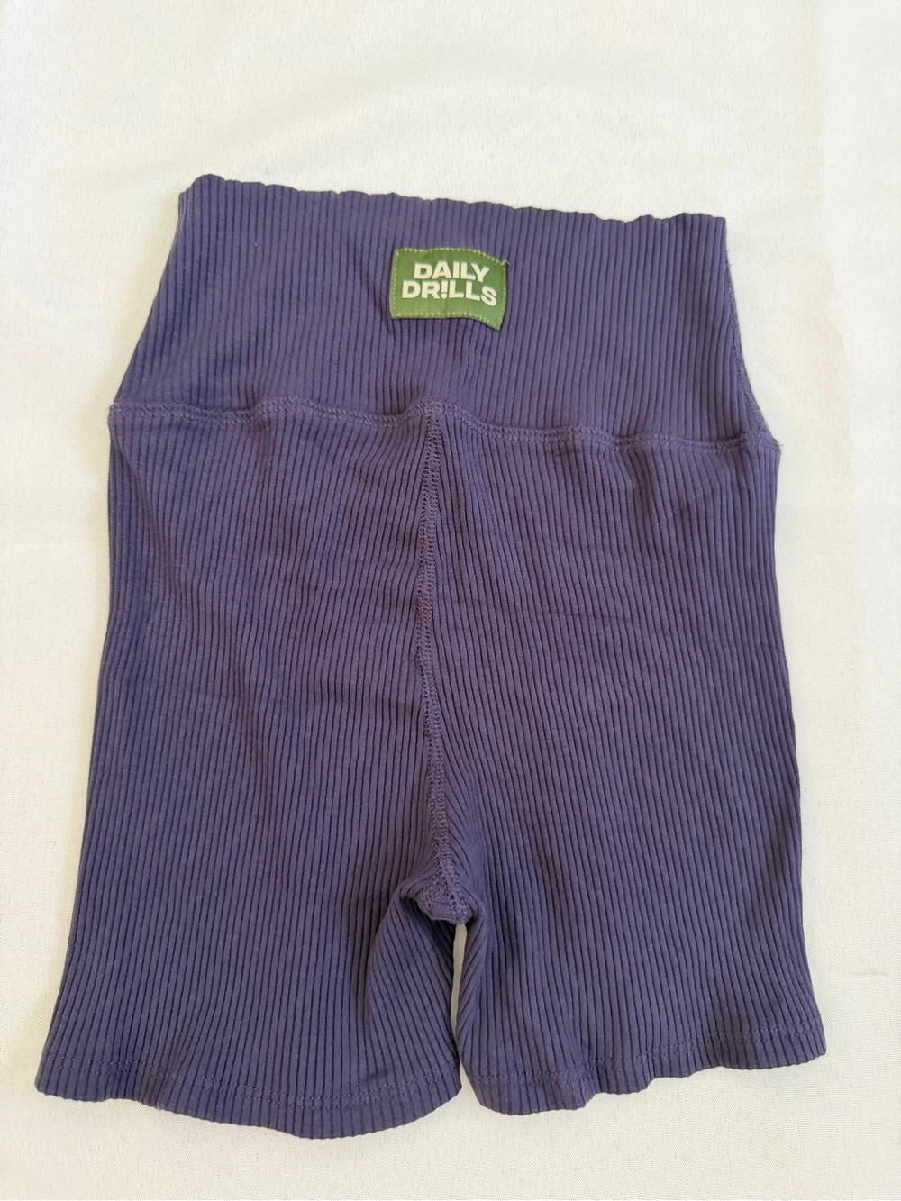 Daily Drills Purple Ribbed Bike Shorts Size S